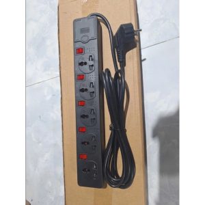 Ổ cắm di động 5 ổ cắm đơn đa năng màu đen AM5SB MPE