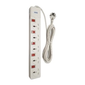Ổ cắm di động 5 ổ cắm đơn đa năng màu trắng AM5S MPE
