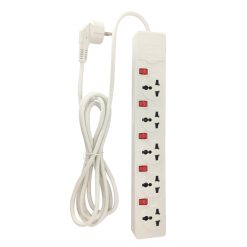 Ổ cắm di động 5 ổ cắm đơn đa năng màu trắng AM5S MPE