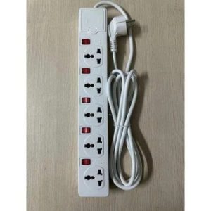 Ổ cắm di động 5 ổ cắm đơn đa năng màu trắng AM5S MPE