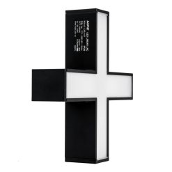 Phụ kiện thanh nối X thân màu đen có đèn 16W ánh sáng trắng dùng cho Seri LNC mã LXB-16T MPE