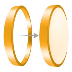 Viền đèn led ốp trần seri CL 16W màu vàng gold BD30-G MPE