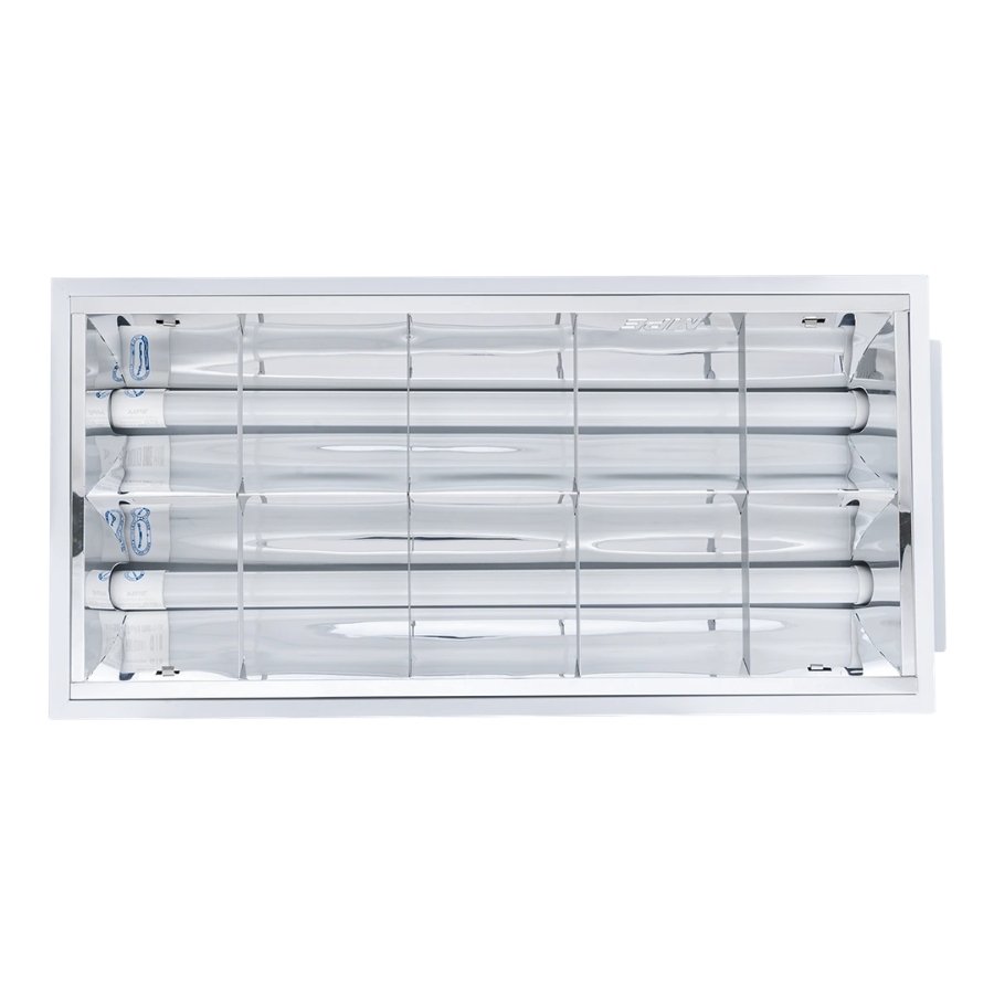 Bộ máng xương cá led tuýp thuỷ tinh 2 bóng 0.6m ánh sáng vàng MATL-210V MPE