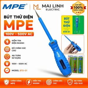 Bút thử điện hiển thị đèn báo - thử điện áp AC 100-500V BTD-01 MPE - Thiết bị điện Mai Linh Electric