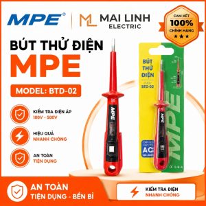 Bút thử điện hiển thị đèn báo - thử điện áp AC 100-500V BTD-02 MPE - Thiết bị điện Mai Linh Electric