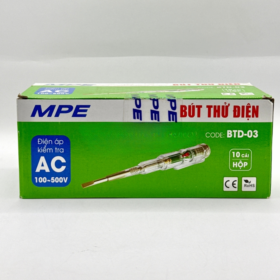 Bút thử điện hiển thị đèn báo - thử điện áp DC/AC 70-250V BTD-03 MPE - Thiết bị điện Mai Linh Electric