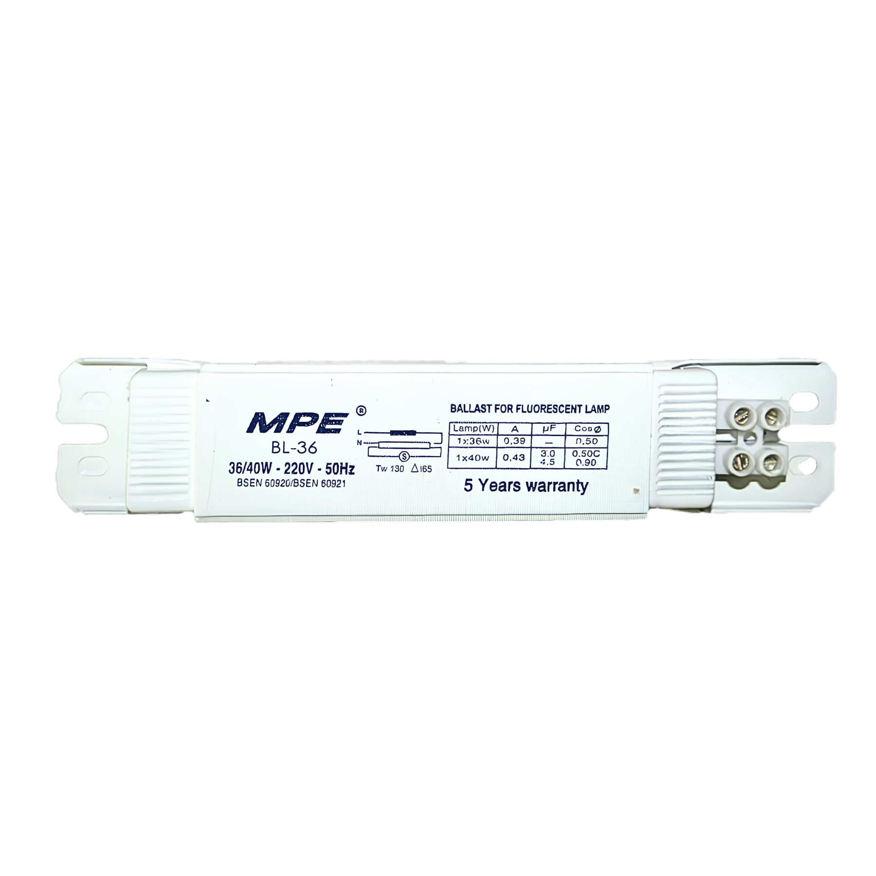 Chấn lưu 36W BL-36 MPE - Dùng cho bóng tuýp huỳnh quang