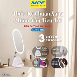 Đèn Gương Đa Năng 4.5W - 3 Chế Độ Màu - 3 Cấp Độ Sáng - Tích Hợp Sạc Không Dây 15W - mã TL12 MPE - Thiết bị điện Mai Linh Electric