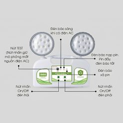 Đèn LED Khẩn cấp KC06 10W trắng Rạng Đông - Mai Linh Electric