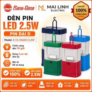 Đèn Pin led treo 036DC/2.5W 3D 6500K Rạng Đông