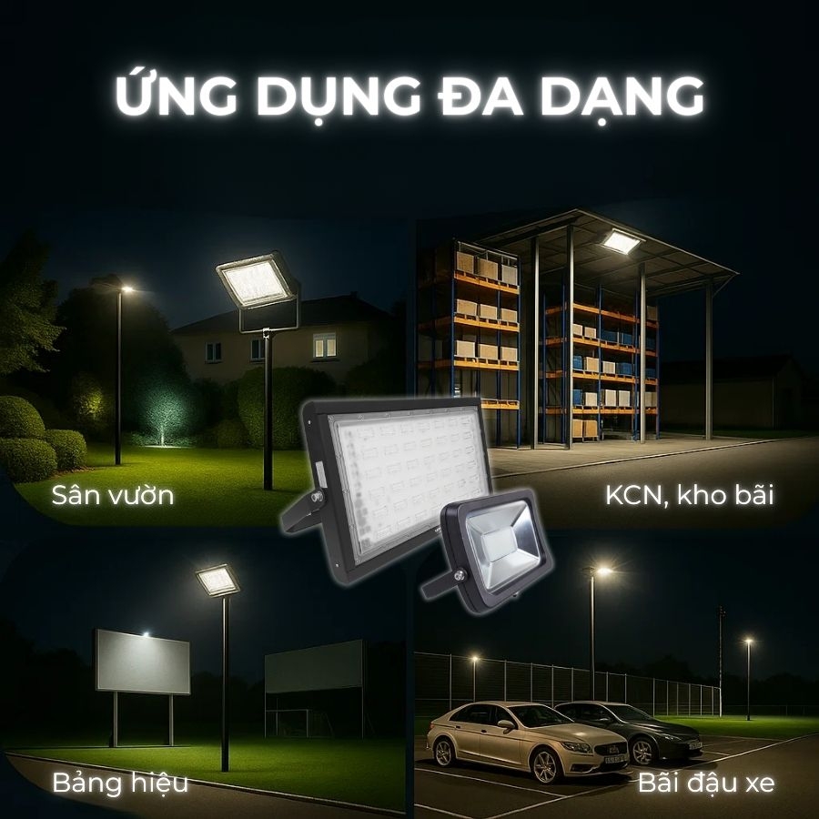 Đèn led pha 10W ánh sáng vàng FLD-10V MPE