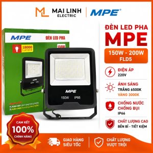 Đèn led pha 150W ánh sáng trắng FLD5-150T MPE - Thiết bị điện Mai Linh Electric