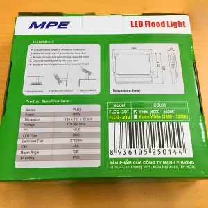Đèn led pha 30W ánh sáng trắng FLD2-30T MPE - Mai Linh Electric
