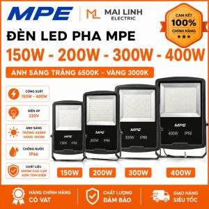 Đèn led pha 400W ánh sáng vàng FLD5-400V MPE - Thiết bị điện Mai Linh Electric