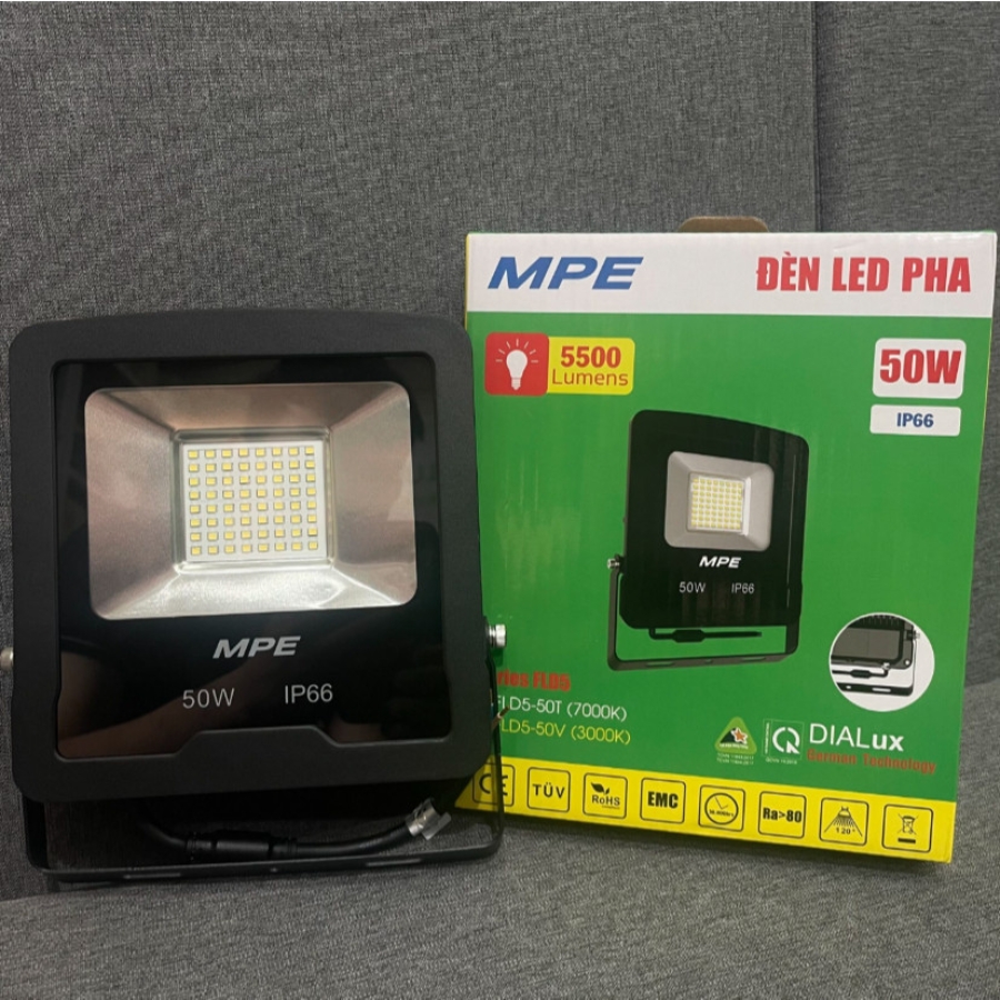 Đèn led pha 50W ánh sáng vàng FLD5-50V MPE - Thiết bị điện Mai Linh Electric