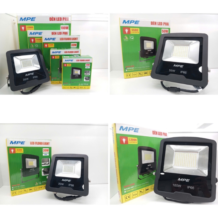 Đèn led pha 50W ánh sáng vàng FLD5-50V MPE - Thiết bị điện Mai Linh Electric