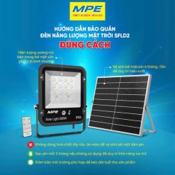 Đèn led pha năng lượng mặt trời 200W ánh sáng trắng SFLD2-200T MPE - Thiết bị điện Mai Linh Electric