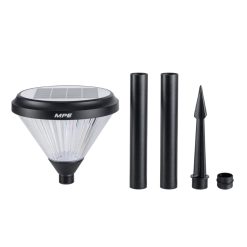 Đèn led sân vườn năng lượng mặt trời cắm đất cao 70cm 2W ánh sáng vàng SLL-70V MPE - Thiết bị điện Mai Linh Electric