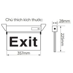 Đèn led thoát hiểm 1 mặt chỉ hướng phải 3W EX-P MPE - Thiết bị điện Mai Linh Electric