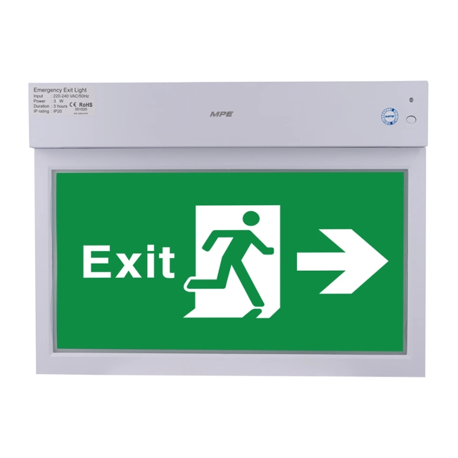 Đèn led thoát hiểm Exit đa năng đèn báo 1 mặt phải 3W - EXR/M MPE - Thiết bị điện Mai Linh Electric