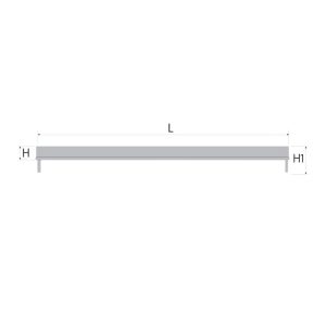 Máng đèn 1 bóng 0.6m (tăng phô + chuột) chân xanh dương MBT 118/BL MPE