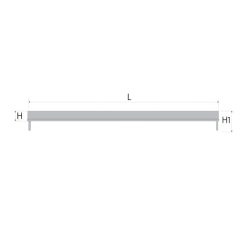 Máng đèn 1 bóng siêu mỏng 0.6m ballast điện tử chân màu xanh dương EBT 118/BL MPE