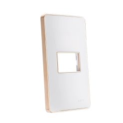 Mặt dùng cho 1 thiết bị viền vàng mã A601G MPE - Thiết bị điện Mai Linh Electric