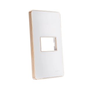 Mặt dùng cho 1 thiết bị viền vàng mã A601G MPE - Thiết bị điện Mai Linh Electric