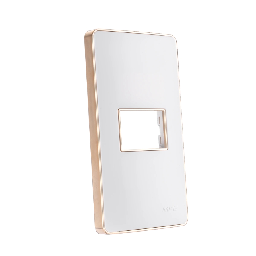 Mặt dùng cho 1 thiết bị viền vàng mã A601G MPE - Thiết bị điện Mai Linh Electric