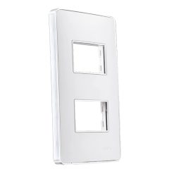 Mặt dùng cho 2 thiết bị viền bạc mã A602S MPE - Thiết bị điện Mai Linh Electric