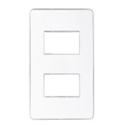 Mặt dùng cho 2 thiết bị viền bạc mã A602S MPE - Thiết bị điện Mai Linh Electric