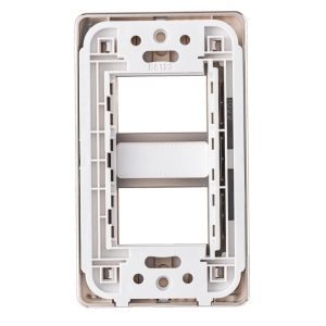 Mặt dùng cho 2 thiết bị viền vàng mã A602G MPE - Thiết bị điện Mai Linh Electric
