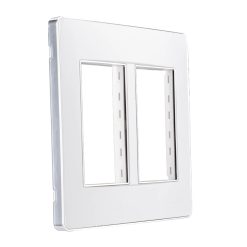 Mặt dùng cho 4-5-6 thiết bị viền bạc mã A60456S MPE - Thiết bị điện Mai Linh Electric