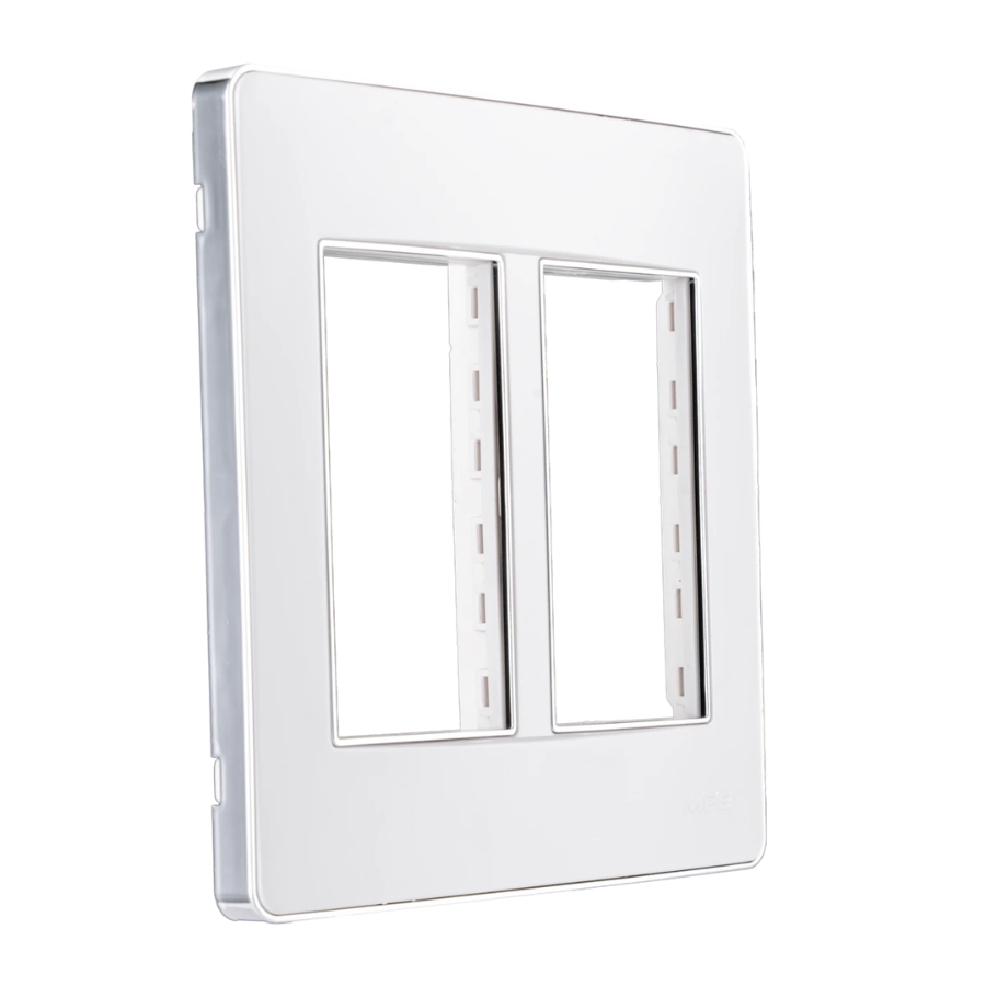 Mặt dùng cho 4-5-6 thiết bị viền bạc mã A60456S MPE - Thiết bị điện Mai Linh Electric