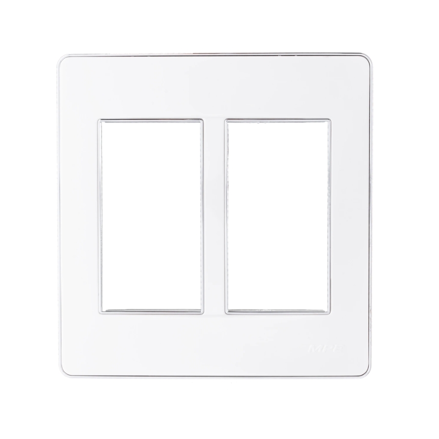 Mặt dùng cho 4-5-6 thiết bị viền bạc mã A60456S MPE - Thiết bị điện Mai Linh Electric