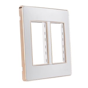 Mặt dùng cho 4-5-6 thiết bị viền vàng mã A60456G MPE - Thiết bị điện Mai Linh Electric