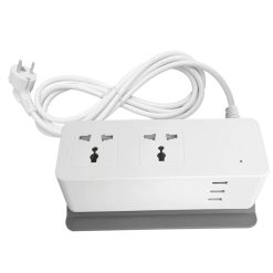 Ổ cắm di động 2 ổ cắm đơn đa năng tích hợp 3 cổng sạc USB mã AM2S-3USB MPE