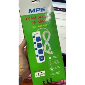 Ổ cắm di động 3 ổ cắm đa năng tích hợp 2 cổng sạc USB mã AM3S-2USB MPE - Thiết bị điện Mai Linh Electric