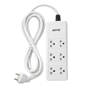 Ổ cắm di động 3 ổ cắm đôi ba chấu mã AM6S1 MPE - Thiết bị điện Mai Linh Electric