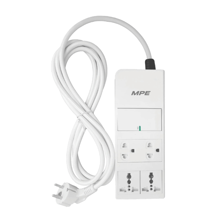 Ổ cắm di động 3 ổ cắm tích hợp công tắc 2 cực mã AM6S3 MPE- Thiết bị điện Mai Linh Electric