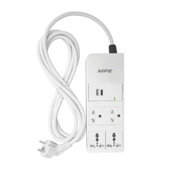 Ổ cắm di động 3 ổ cắm - tích hợp sạc USB - type C và công tắc 1 chiều AM6S4 MPE - Thiết bị điện Mai Linh Electric