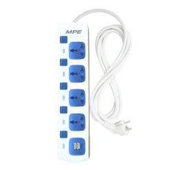 Ổ cắm di động 4 ổ cắm đa năng tích hợp 2 cổng sạc USB mã AM4S-2USB MPE - Thiết bị điện Mai Linh Electric