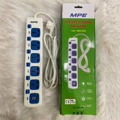Ổ cắm di động 5 ổ cắm đa năng tích hợp 2 cổng sạc USB mã AM5S-2USB MPE - Thiết bị điện Mai Linh Electric