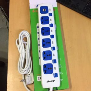 Ổ cắm di động 5 ổ cắm đa năng tích hợp 2 cổng sạc USB mã AM5S-2USB MPE - Thiết bị điện Mai Linh Electric