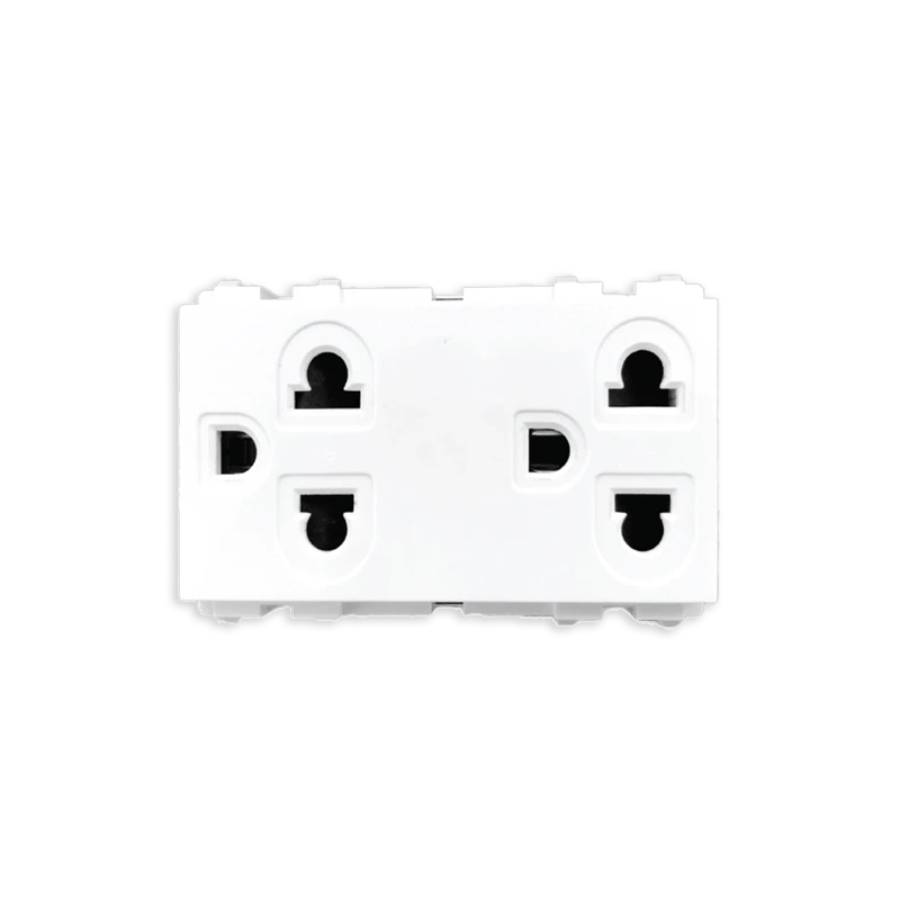 Ổ cắm đôi 3 chấu mã A6UES2 MPE - Thiết bị điện Mai Linh Electric