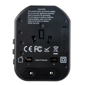Ổ cắm du lịch đa năng - chân cắm kiểu Châu Âu - Úc - Mỹ - Tích hợp 2 sạc USB mã TA5 MPE - Thiết bị điện Mai Linh Electric