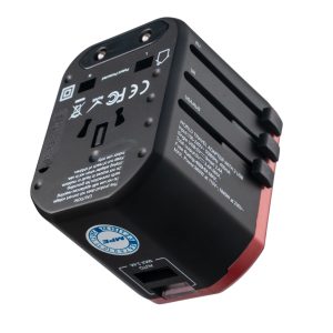 Ổ cắm du lịch đa năng - chân cắm kiểu Châu Âu - Úc - Mỹ - Tích hợp 2 sạc USB mã TA5 MPE - Thiết bị điện Mai Linh Electric