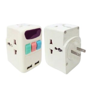 Ổ cắm du lịch đa năng tích hợp 2 cổng USB mã TA4 MPE - Thiết bị điện Mai Linh Electric