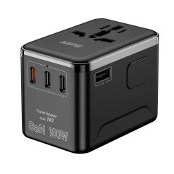 Ổ cắm du lịch đa năng tích hợp 3 cổng USB-C và 1 cổng USB-A sạc nhanh GaN 100W mã TA7 MPE - Thiết bị điện Mai Linh Electric