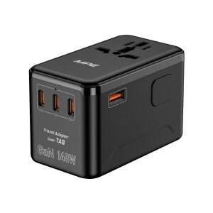 Ổ cắm du lịch đa năng tích hợp 3 cổng USB-C và 1 cổng USB-A sạc nhanh GaN 140W mã TA8 MPE - Thiết bị điện Mai Linh Electric